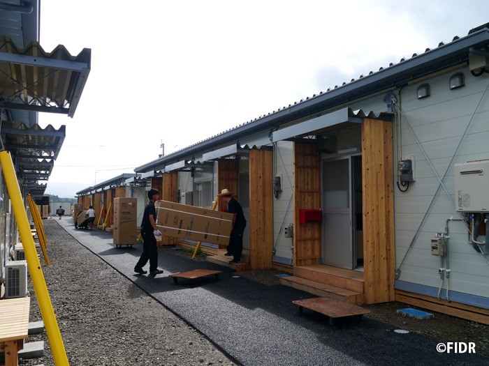 益城町の仮設住宅団地への家電製品の設置が完了しました