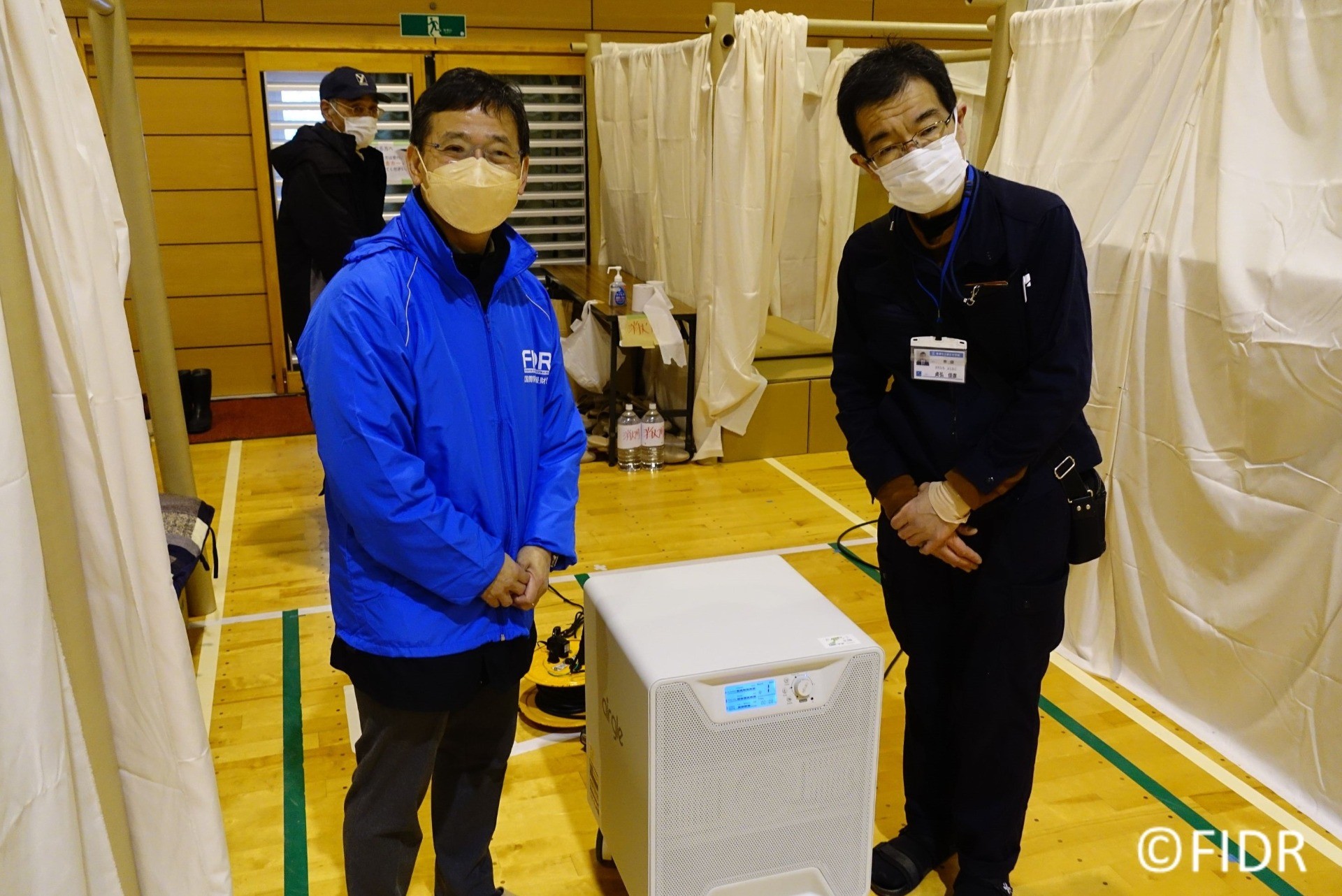 珠洲市の避難所へ、空気清浄機を支援しました