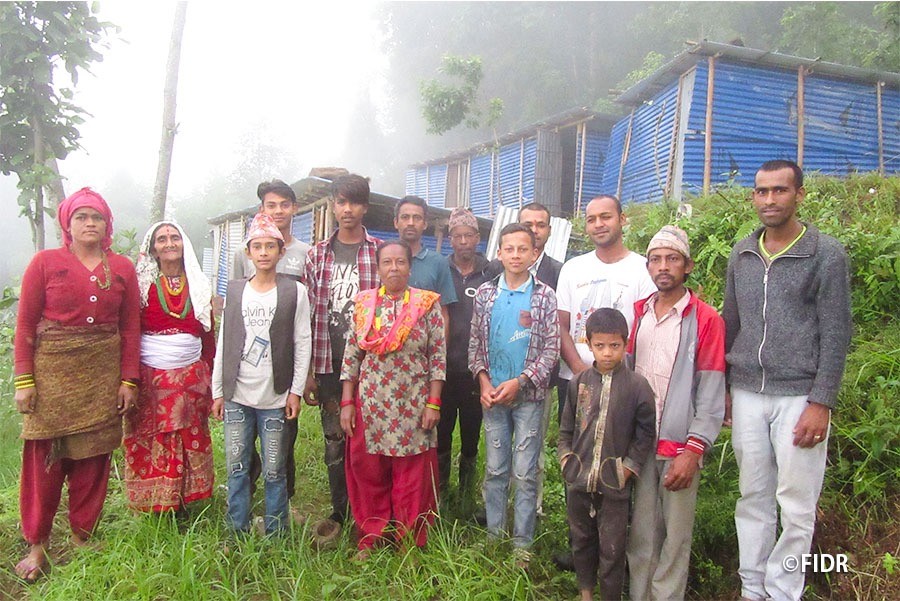 Landslide Victims Built Temporary Shelters in Ramechhap